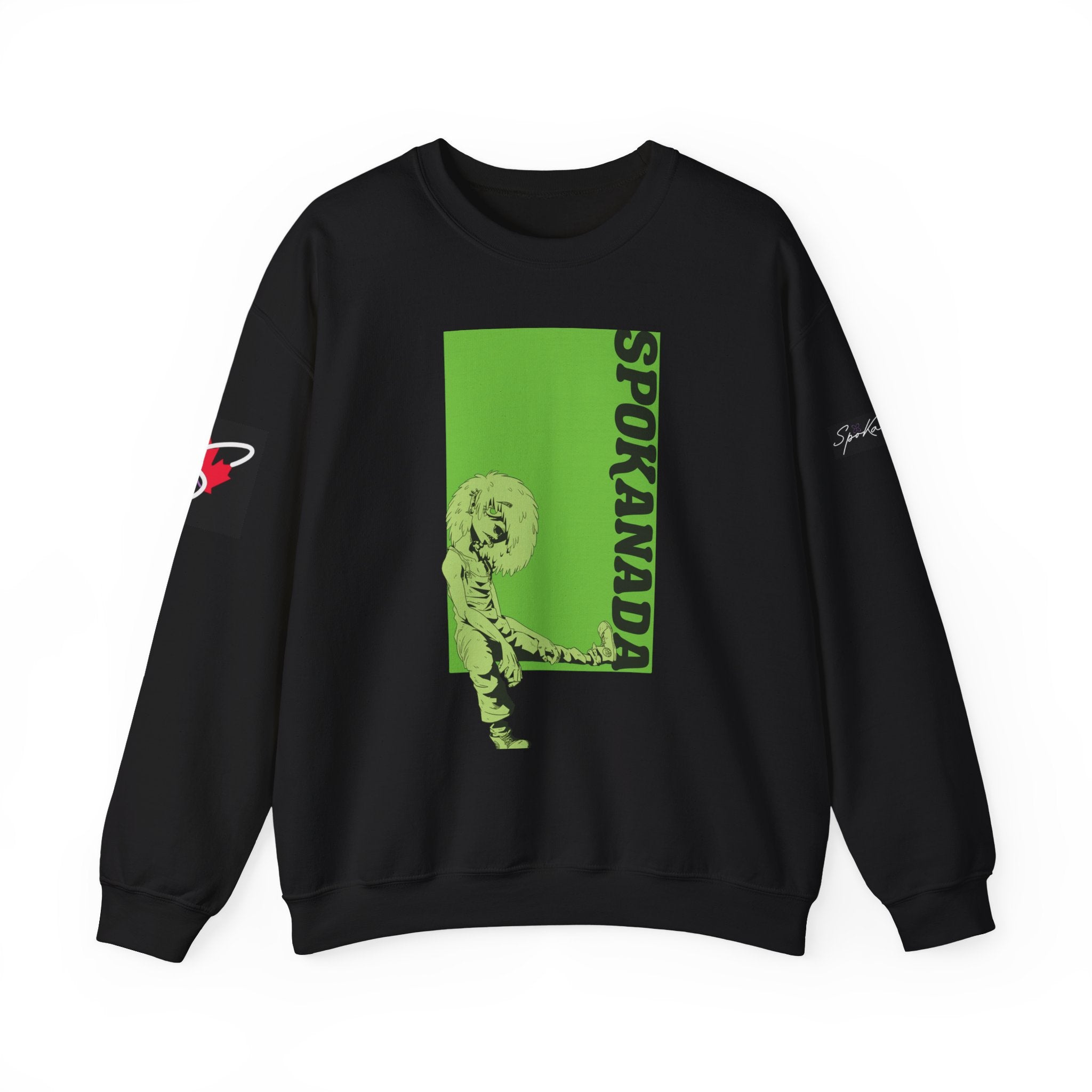 Retro Graphic Crewneck Sweatshirt - 'Spokanada'