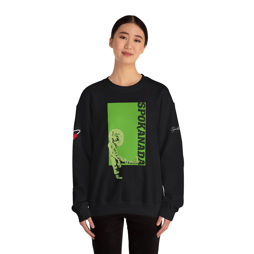 Retro Graphic Crewneck Sweatshirt - 'Spokanada'